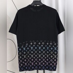 Louis Vuitton Black Tee with Blue to Purple Gradient Monogram